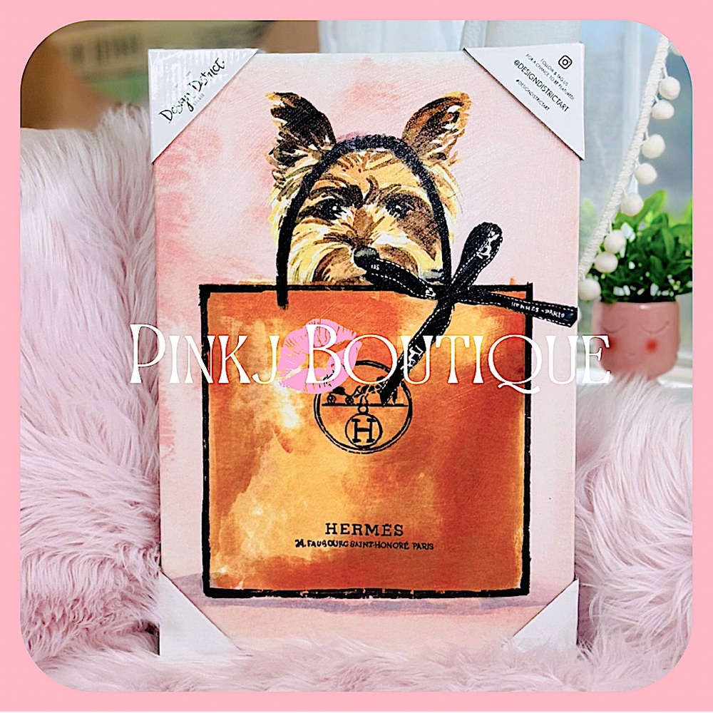 💗{Design District} Studio Designer Brand Adorable {Yorkie} Canvas Wall Art!